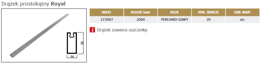 Drążek prostokątny