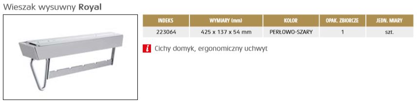 Wieszak wysuwny